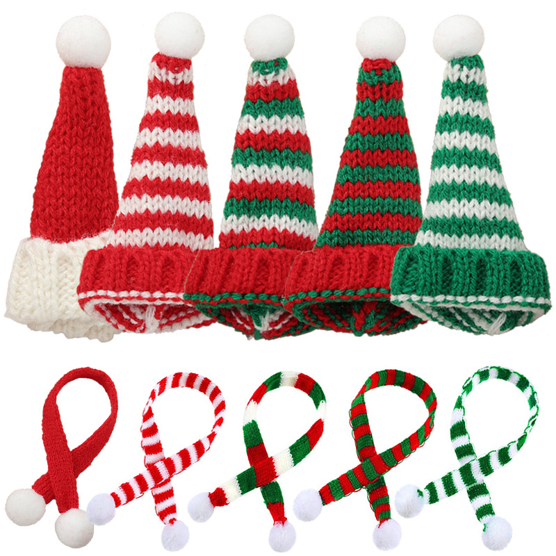 Santa Hat Plush - Schöne Puppe Schal Hut Mini Weihnachten