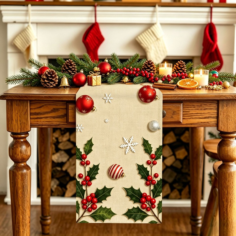 5 Stück Weihnachtskranz-Bedruc – Christmas Table Runner Bewertung und Preis